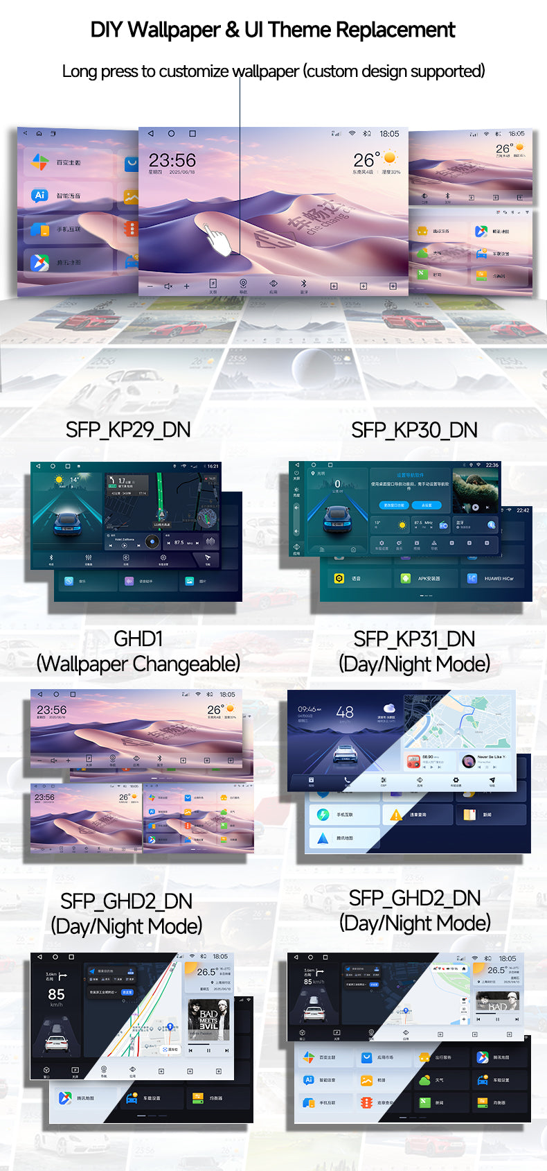 QIVB10.5寸免拆智慧屏安卓导航屏娱乐屏多尺寸高配置4G智能便携屏